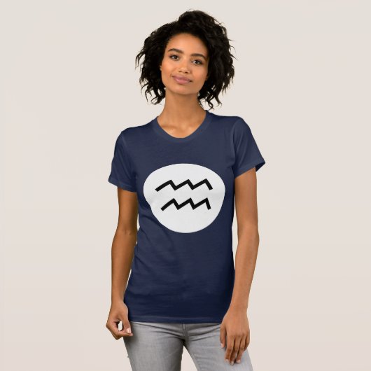アクエリアス記号 – ダークティーカスタマイズ-  Tシャツ (正面フル)