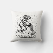 アクエリアス誕生日年占星術の〔占星術の〕十二宮図標識 クッション (裏面)
