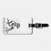 アクエリアス誕生日年占星術の〔占星術の〕十二宮図標識 ラゲッジタグ (正面横)