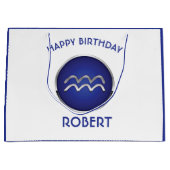 アクエリアス誕生日 ラージペーパーバッグ (正面)