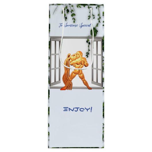 アクエリアス誕生日 ワインギフトバッグ (正面)