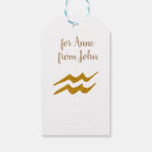 アクエリアス黄金星占い徴候 ギフトタグ (裏面)