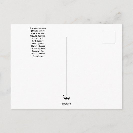 アクエリアス2月誕生月はがき ポストカード (裏面)