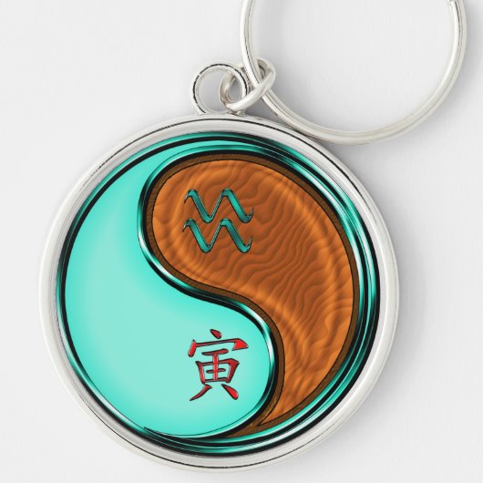 アクエリアス&ウッドタイガー キーホルダー (正面)