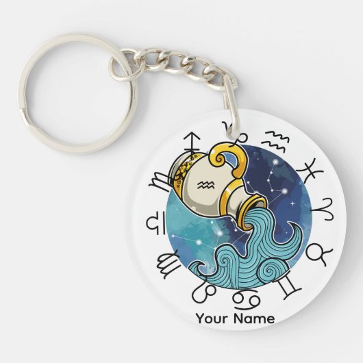 アクエリアス&ジェミニアクリルキーチェーン キーホルダー (正面)