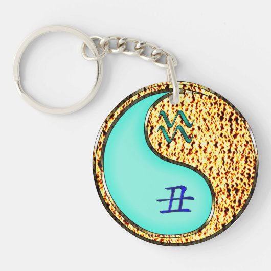 アクエリアス&ファイアオックス キーホルダー (正面)