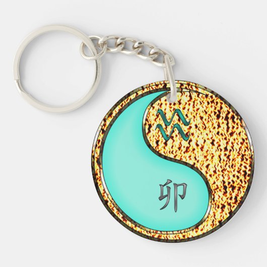 アクエリアス&ファイアーラビット キーホルダー (正面)