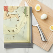 アクエリアス ヴィンテージ星座、ウラニアの鏡 キッチンタオル (四つ折り)