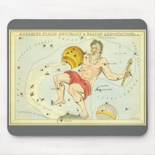 アクエリアス ヴィンテージ星座、ウラニアの鏡 マウスパッド (正面)