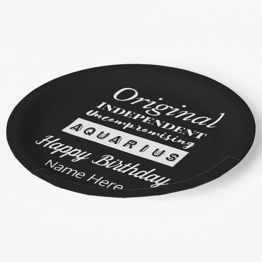 アクエリアス〔占星術の〕十二宮図おもしろい特性誕生日 ペーパープレート (アングル)