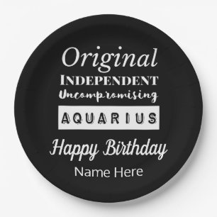 アクエリアス〔占星術の〕十二宮図おもしろい特性誕生日 ペーパープレート