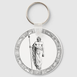 アクエリアス〔占星術の〕十二宮図キーチェーン キーホルダー