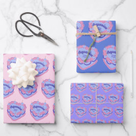 アクエリアス〔占星術の〕十二宮図コケットハートお誕生日ケーキ ラッピングペーパーシート