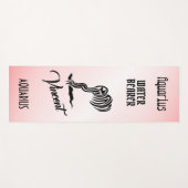 アクエリアス〔占星術の〕十二宮図サインとシンボルピンク ヨガマット (正面(横))