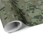 アクエリアス〔占星術の〕十二宮図サインオンウッドランドデジタル迷彩柄 ラッピングペーパー (ロールコーナー)