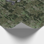 アクエリアス〔占星術の〕十二宮図サインオンウッドランドデジタル迷彩柄 ラッピングペーパー (角)