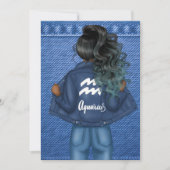 アクエリアス〔占星術の〕十二宮図サインバースデーパーティーの招待 招待状 (正面)