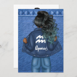 アクエリアス〔占星術の〕十二宮図サインバースデーパーティーの招待 招待状