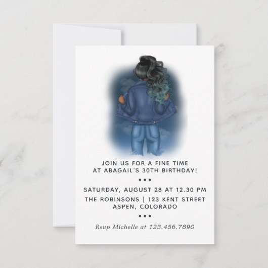 アクエリアス〔占星術の〕十二宮図サインバースデーパーティーの招待 招待状 (裏面)