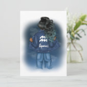 アクエリアス〔占星術の〕十二宮図サインバースデーパーティーの招待 招待状 (スタンド正面)