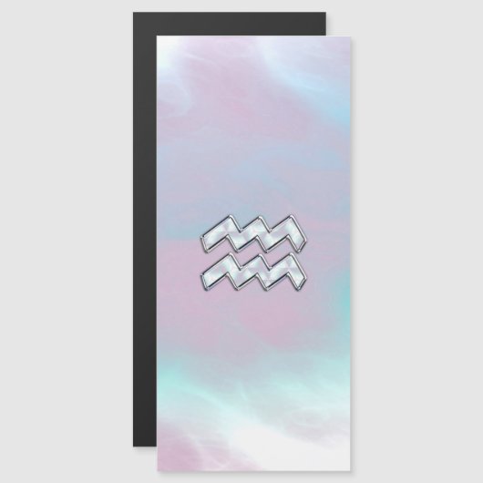 アクエリアス〔占星術の〕十二宮図サインパステルズマザーオブパールデコール (正面/裏面)