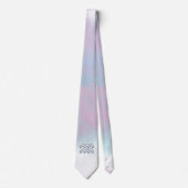 アクエリアス〔占星術の〕十二宮図サインパステルズマザーオブパールデコール ネクタイ (正面)