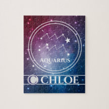 アクエリアス〔占星術の〕十二宮図サインパープルナイトスカイスターズ名