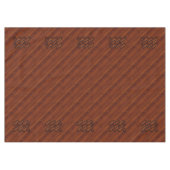 アクエリアス〔占星術の〕十二宮図サインブラウンマホガニースタイル テーブルクロス (正面(横))