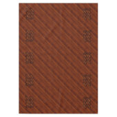 アクエリアス〔占星術の〕十二宮図サインブラウンマホガニースタイル テーブルクロス (正面)