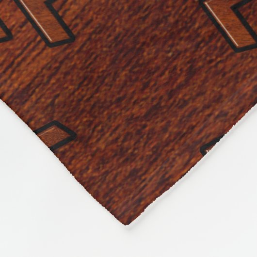 アクエリアス〔占星術の〕十二宮図サインブラウンマホガニースタイル フリースブランケット (角)