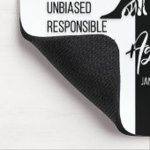 アクエリアス〔占星術の〕十二宮図サインマウスパッドブラック&ホワイト マウスパッド (コーナー)