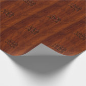 アクエリアス〔占星術の〕十二宮図サインマホガニースタイル ラッピングペーパー (角)