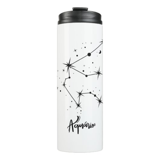 アクエリアス〔占星術の〕十二宮図サイン占星術のギフト タンブラー (正面)