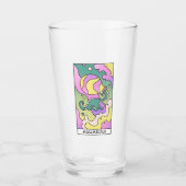 アクエリアス〔占星術の〕十二宮図サイン抽象芸術アートヴィンテージ タンブラーグラス (正面)