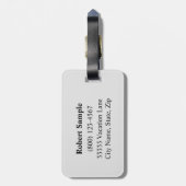 アクエリアス〔占星術の〕十二宮図サイン荷物タグ ラゲッジタグ (裏面縦)