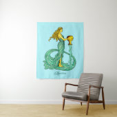 アクエリアス〔占星術の〕十二宮図サイン、流れる水を持つ女性 タペストリー (インサイチュ)