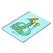 アクエリアス〔占星術の〕十二宮図サイン、流れる水を持つ女性 ノートブック (左側)