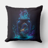 アクエリアス〔占星術の〕十二宮図シナデザイン装飾用クッション クッション (正面)