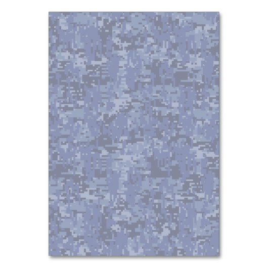 アクエリアス〔占星術の〕十二宮図シンボルのネイビーブルーデジタル迷彩柄 テーブルナンバー (裏面)