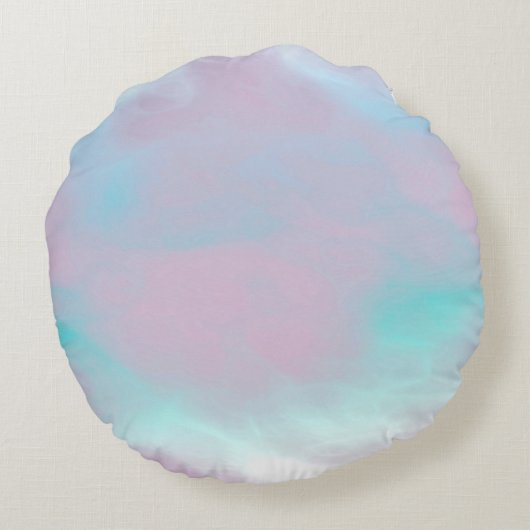 アクエリアス〔占星術の〕十二宮図シンボルオンマザーオブパールヌアクア ラウンドクッション (裏面)