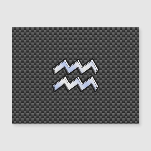 アクエリアス〔占星術の〕十二宮図シンボルカーボンファイバーデコール (正面)