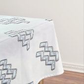 アクエリアス〔占星術の〕十二宮図シンボルマザーオブパールヌカースタイル テーブルクロス (インサイチュ)