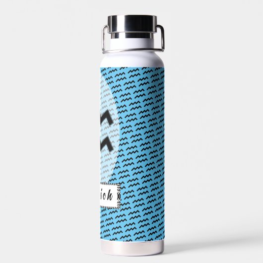 アクエリアス〔占星術の〕十二宮図シンボル標準by K Yoncich ウォーターボトル (背面)