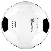 アクエリアス〔占星術の〕十二宮図シンボル標準by K Yoncich サッカーボール (回転)