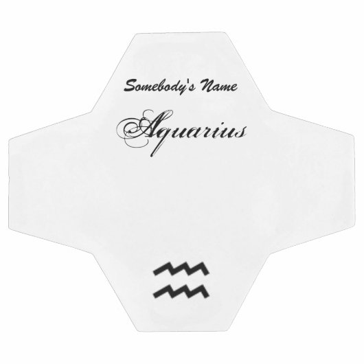 アクエリアス〔占星術の〕十二宮図シンボル標準by K Yoncich サッカーボール (フラット)