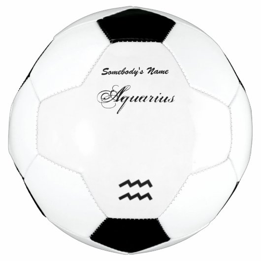 アクエリアス〔占星術の〕十二宮図シンボル標準by K Yoncich サッカーボール (正面)