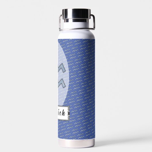 アクエリアス〔占星術の〕十二宮図シンボル要素by K Yoncich ウォーターボトル (背面)