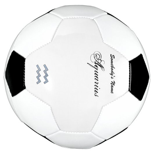 アクエリアス〔占星術の〕十二宮図シンボル要素by K Yoncich サッカーボール (回転)