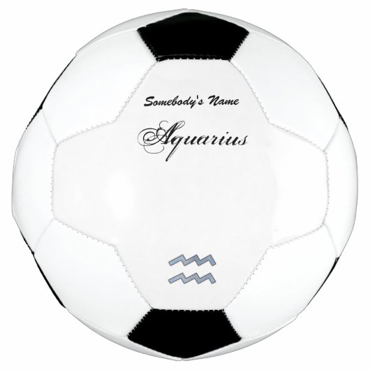 アクエリアス〔占星術の〕十二宮図シンボル要素by K Yoncich サッカーボール (正面)