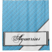 アクエリアス〔占星術の〕十二宮図シンボル要素by K Yoncich シャワーカーテン (正面)